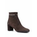 Salvatore Ferragamo Woman's Gancini Plaque Suede Ankle Boots