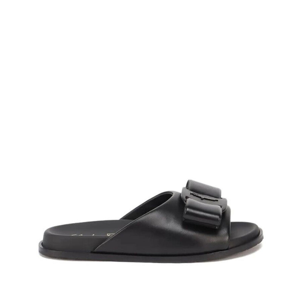 Salvatore Ferragamo Women's Vara Black Leather Sandals