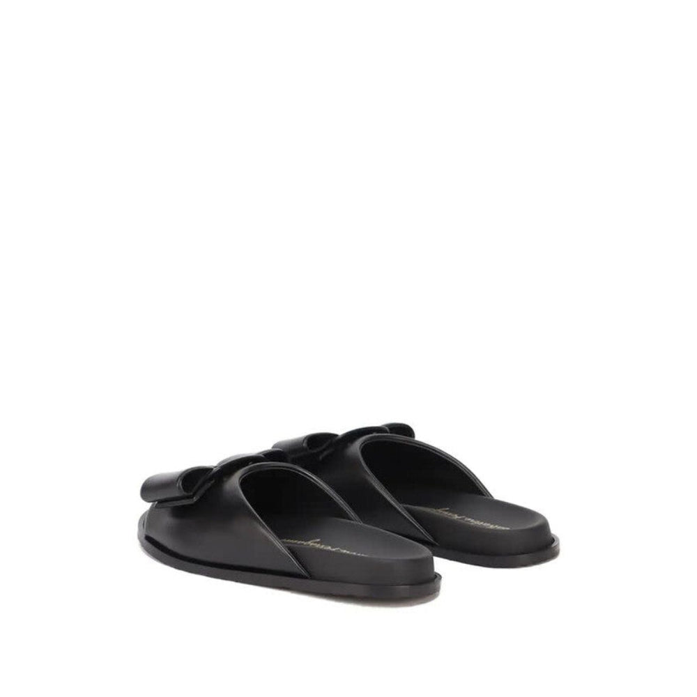 Salvatore Ferragamo Women's Vara Black Leather Sandals