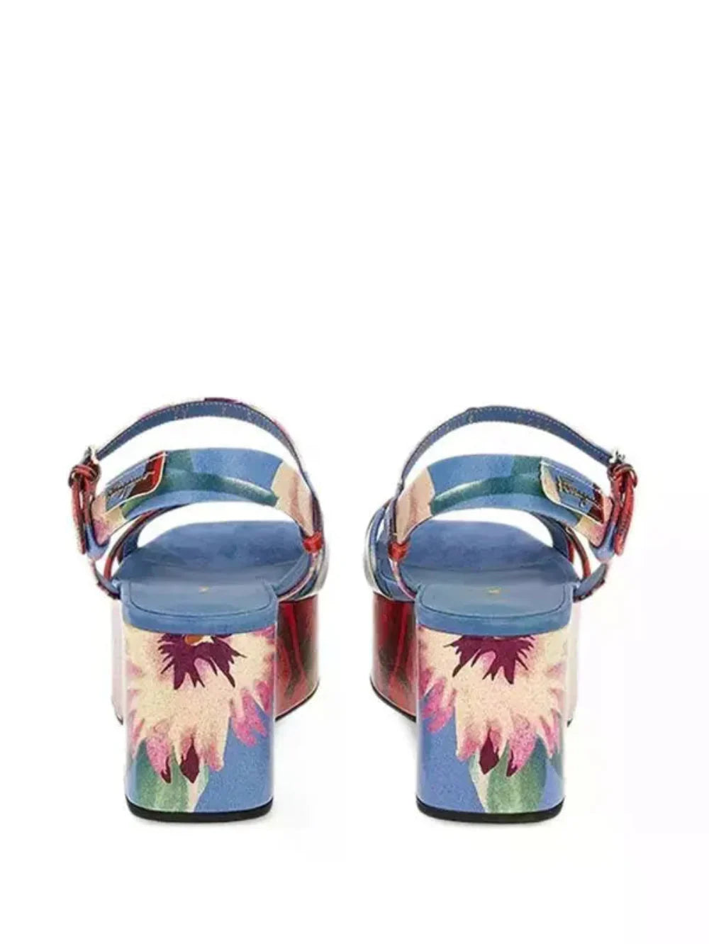 Salvatore Ferragamo Woman's Floral-Print Platform Sandals