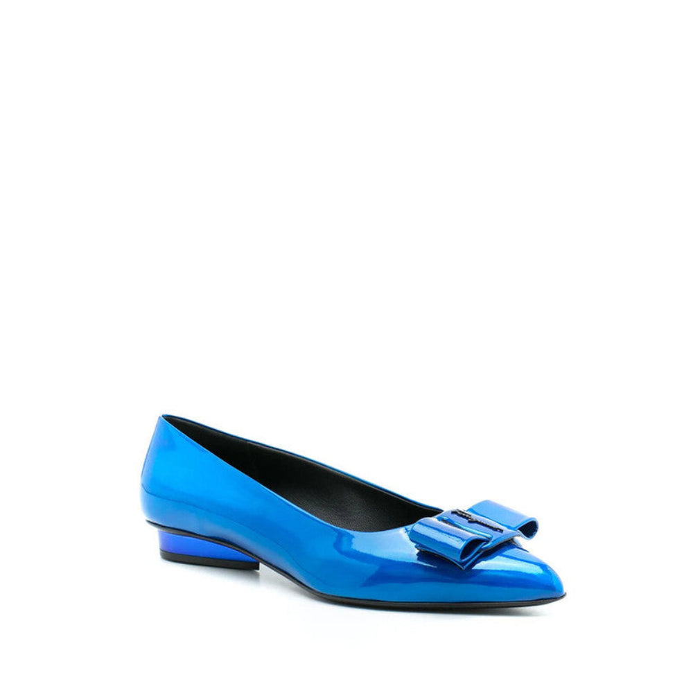 Salvatore Ferragamo Woman's Viva Bow Pointed-Toe Ballerina Flats
