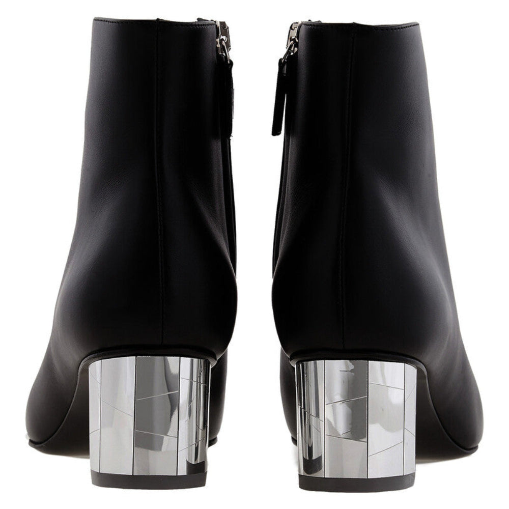 Salvatore Ferragamo Woman's Black Block-Heel Ankle Boots