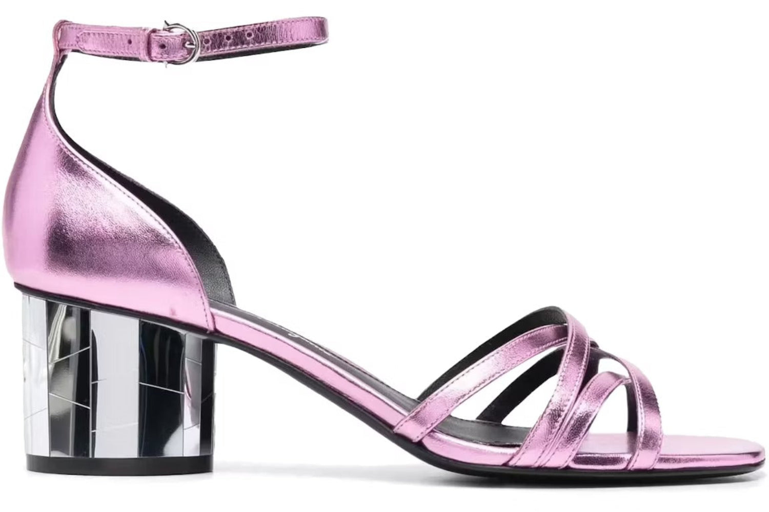 Salvatore Ferragamo Women's Mirrored Column-Heel Sandals