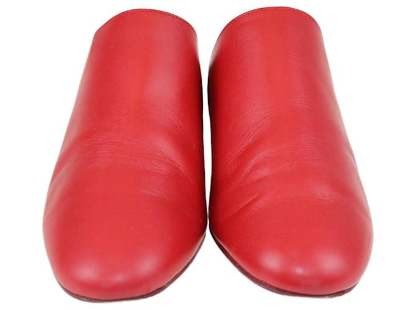 Salvatore Ferragamo Woman's Floy Mirror Heel Leather Mules