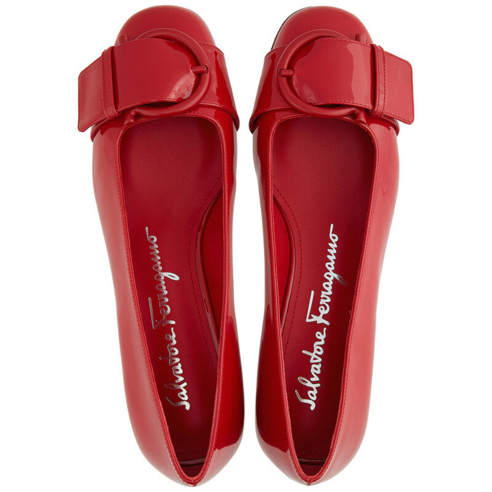 Salvatore Ferragamo Woman's Bessie 30mm Gancini Kitten Heels