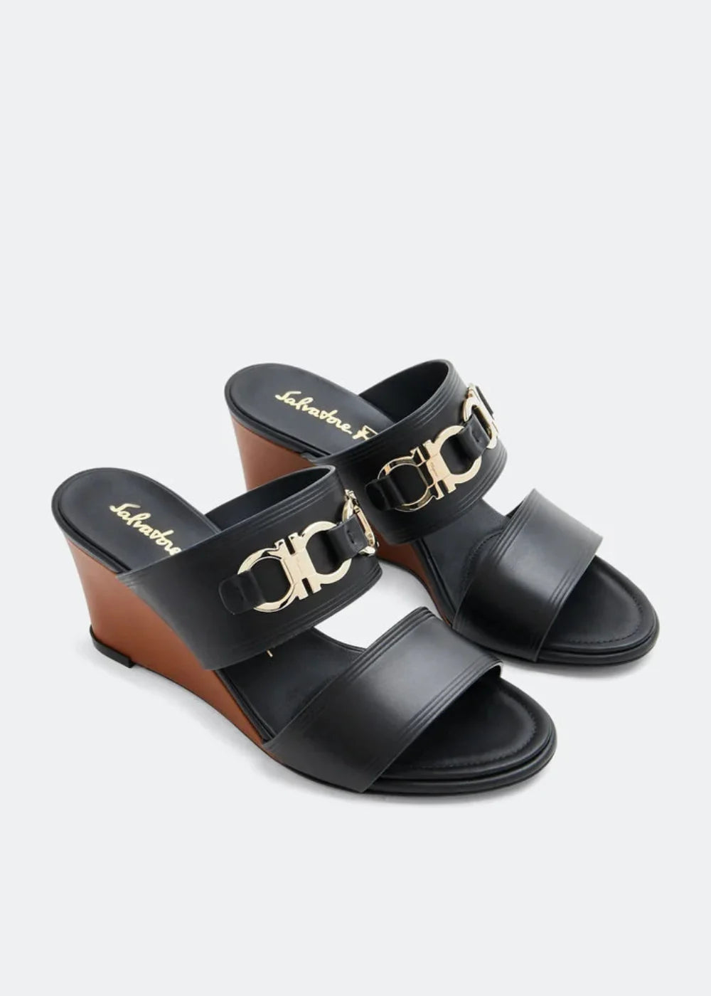 Salvatore Ferragamo Woman's Gancini Wedge Sandals