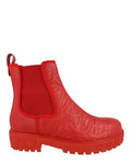 Salvatore Ferragamo Woman's Red Varsi Gancini Chelsea Boots