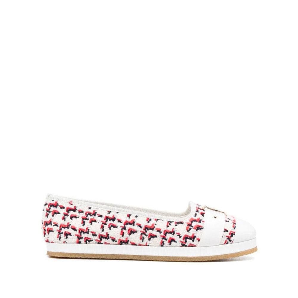 Salvatore Ferragamo Woman's White Vara Ballerina Flats
