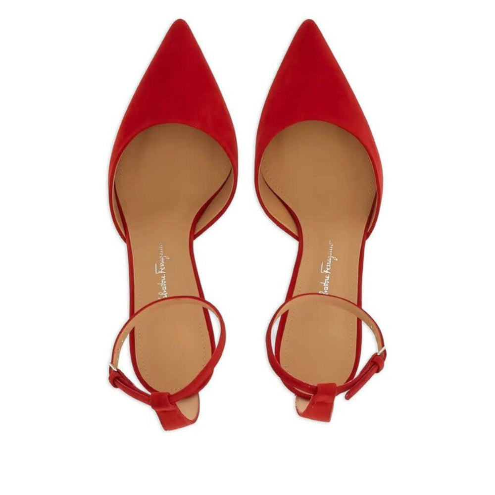 Salvatore Ferragamo Woman's Pointed-Toe Ankle-Strap Heels