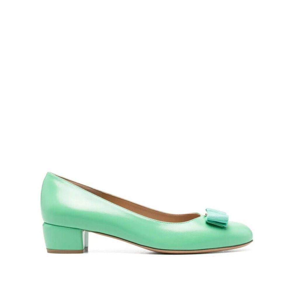 Salvatore Ferragamo Woman's Vara Bow Block-Heel Pumps