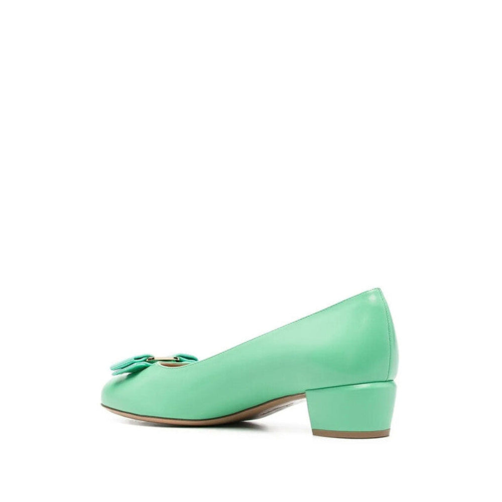 Salvatore Ferragamo Woman's Vara Bow Block-Heel Pumps
