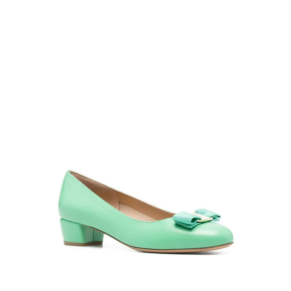 Salvatore Ferragamo Woman's Vara Bow Block-Heel Pumps