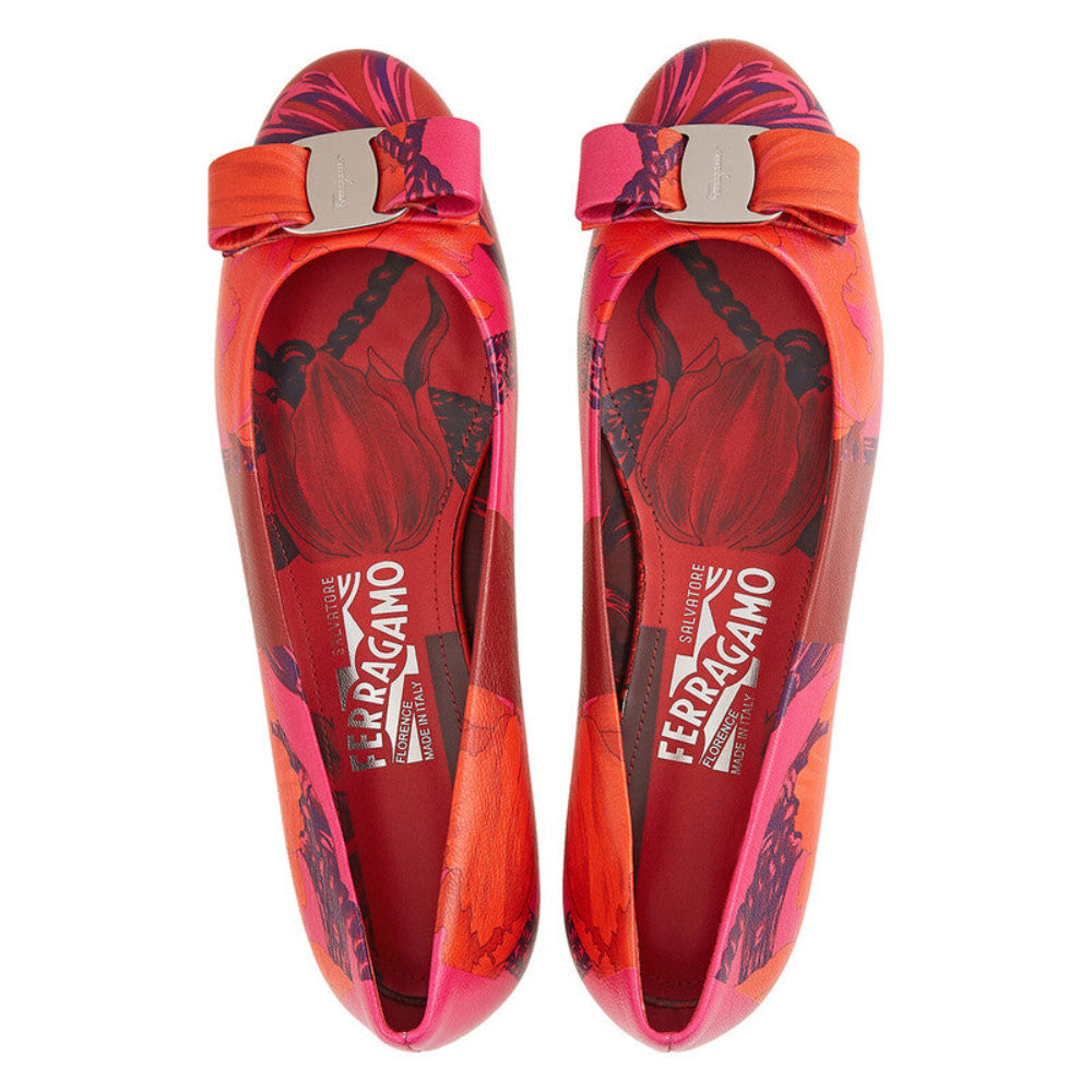 Salvatore Ferragamo Woman's Floral Varina Ballerina Flats