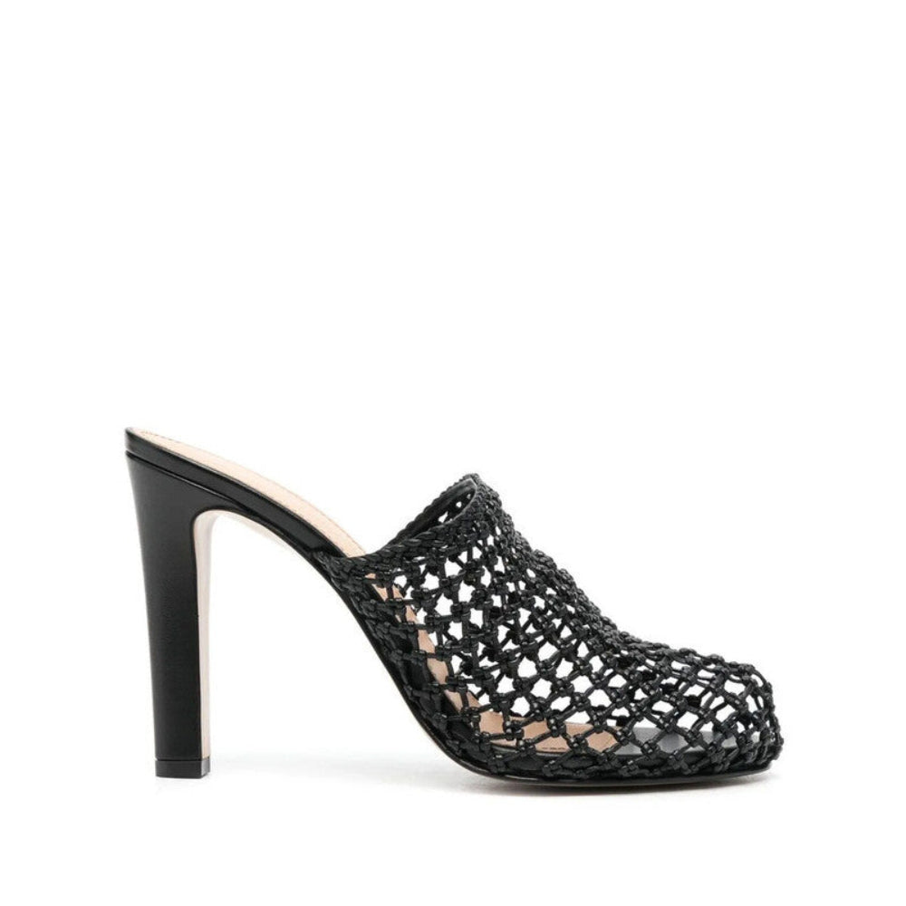 Salvatore Ferragamo Woman's Ellas X5 Interwoven Mules Heels