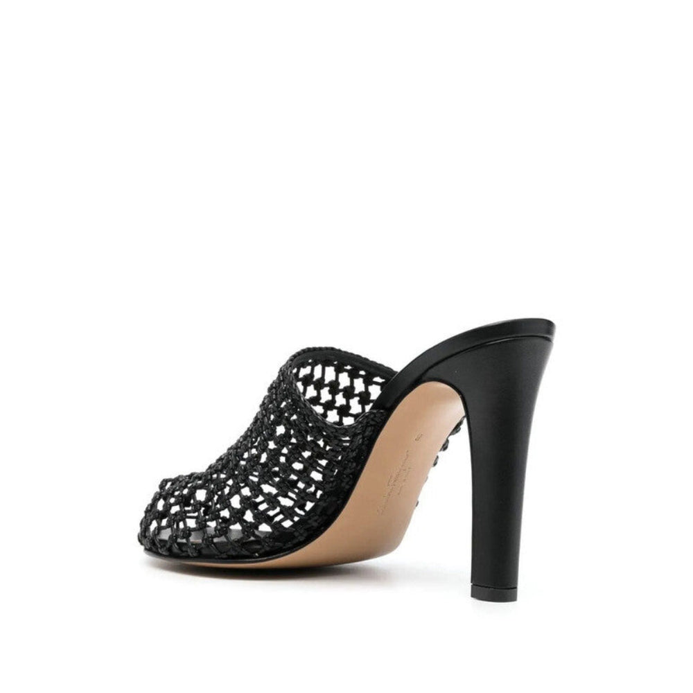 Salvatore Ferragamo Woman's Ellas X5 Interwoven Mules Heels