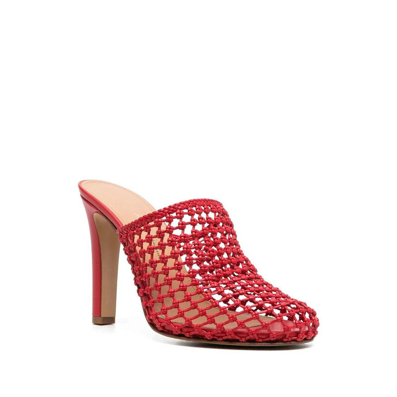 Salvatore Ferragamo Woman's Ellas X5 Interwoven Mules Heels
