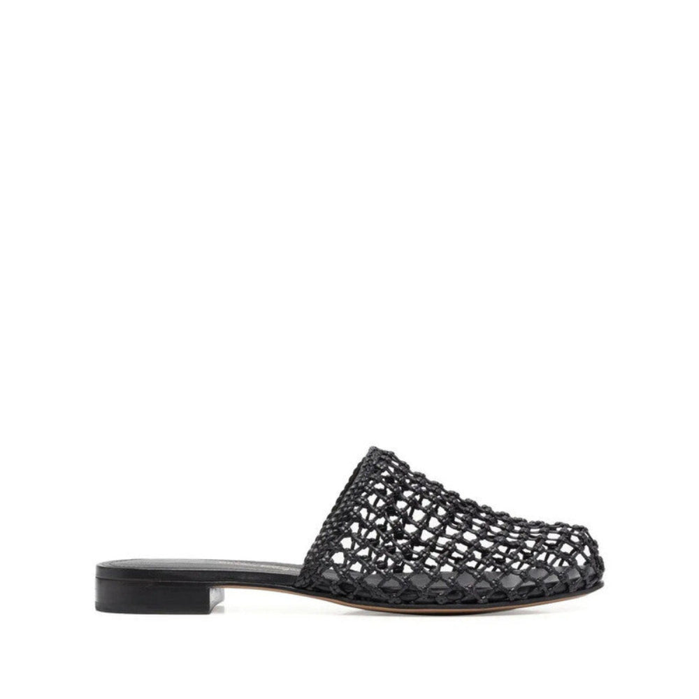 Salvatore Ferragamo Woman's Interwoven Mules Slides