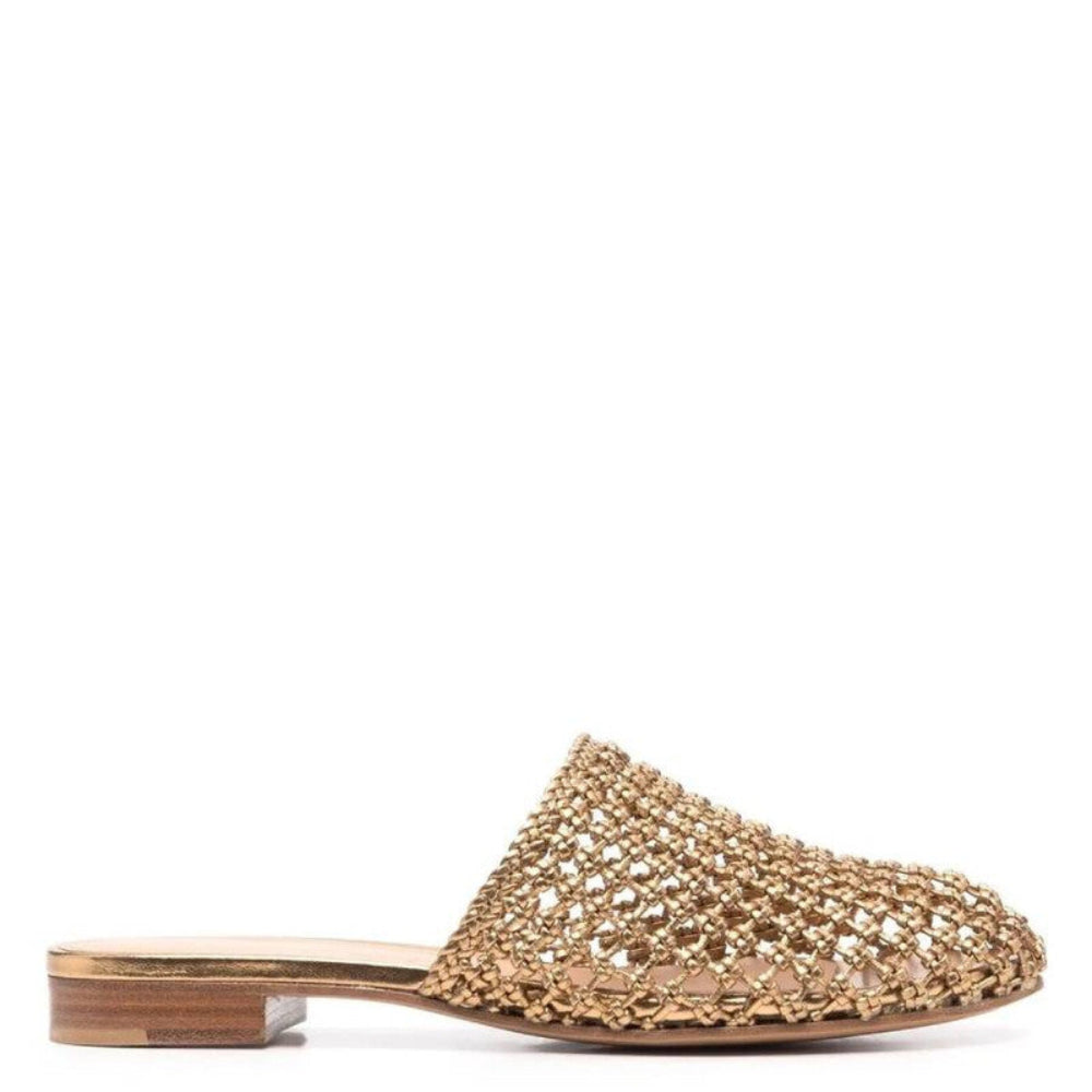 Salvatore Ferragamo Woman's Interwoven Mules Slides