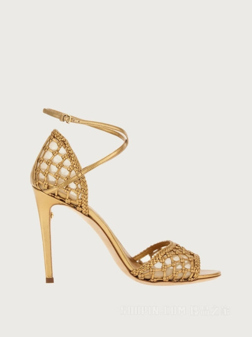 Salvatore Ferragamo Woman's Woven High-Heeled Sandals