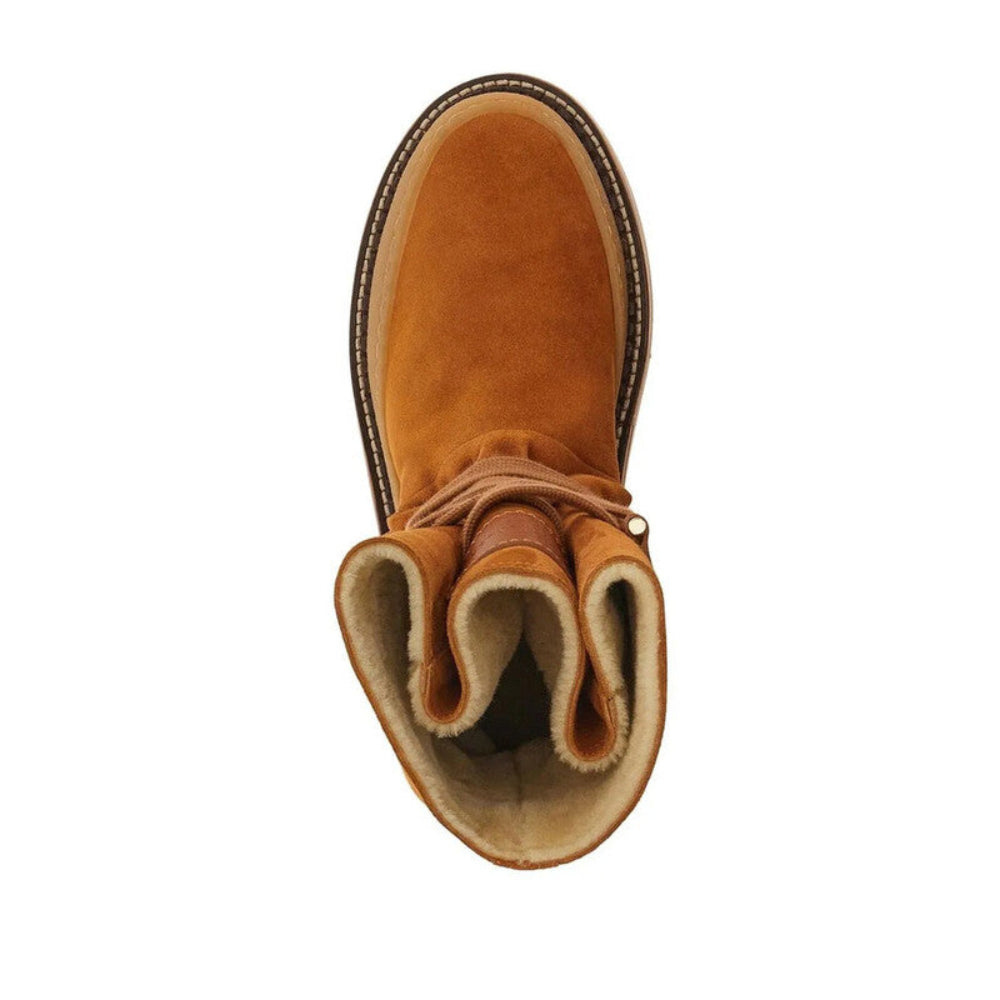 Salvatore Ferragamo Woman's Calf-Length Suede Boots