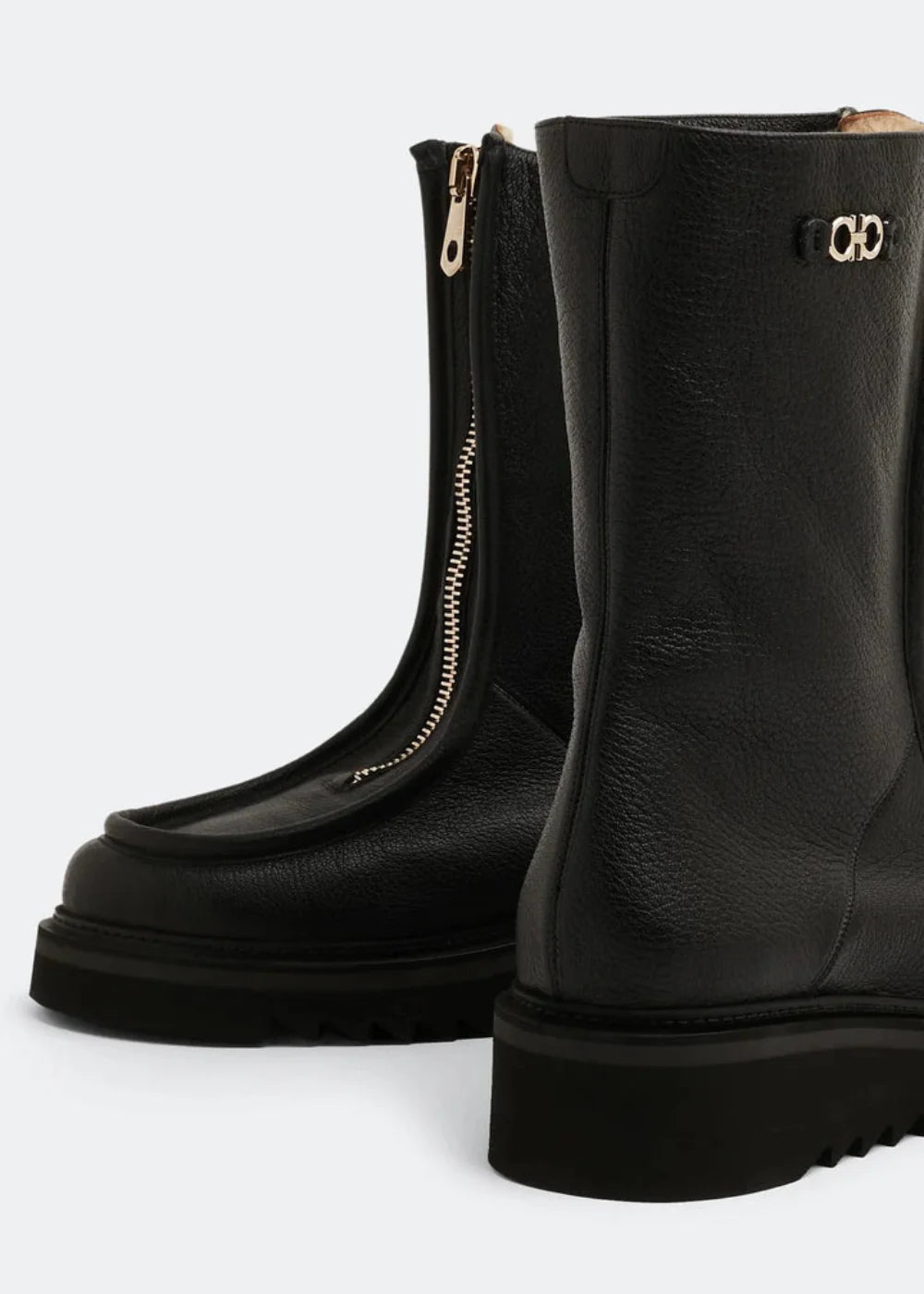 Salvatore Ferragamo Woman's Eurialo Zip-Up Boots