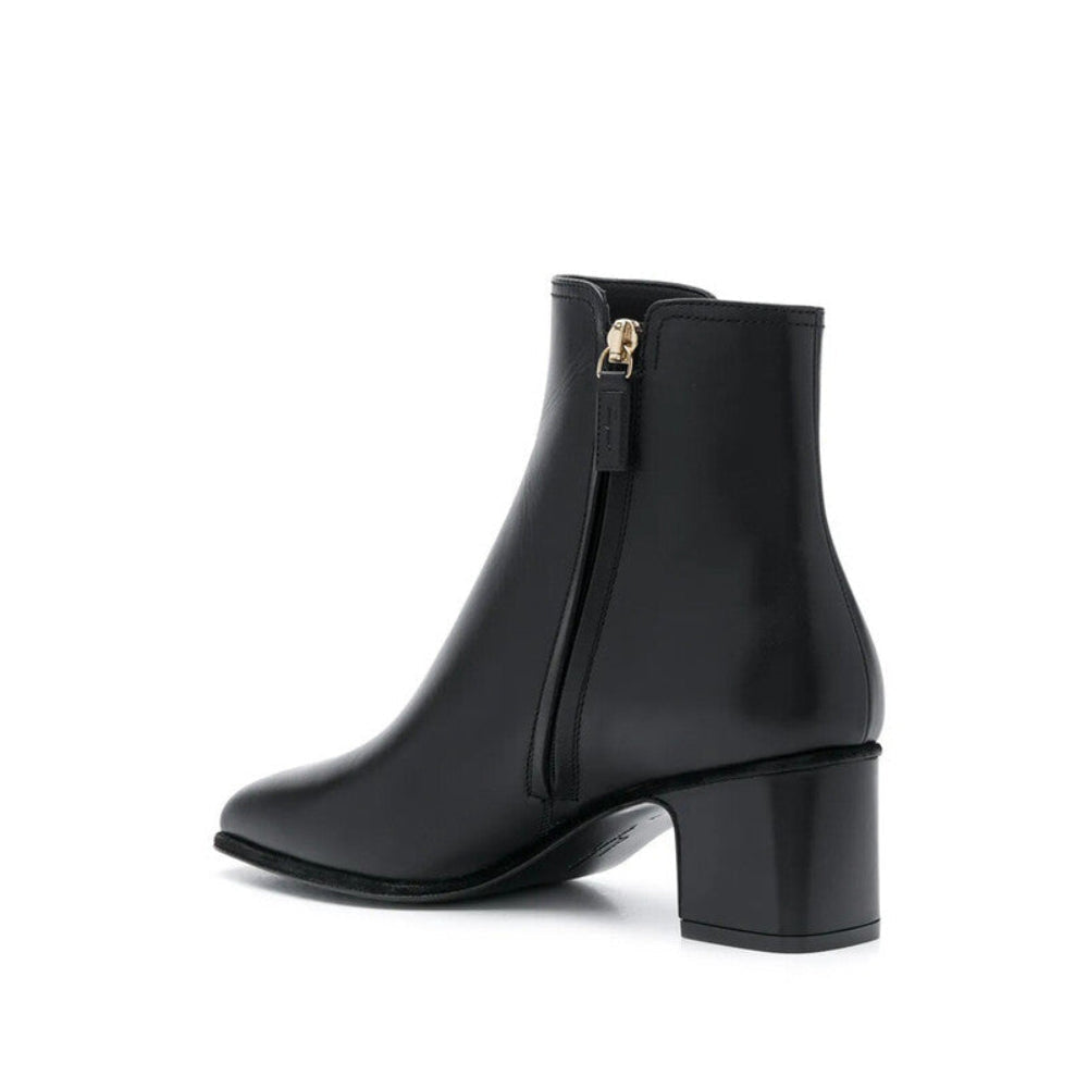 Salvatore Ferragamo Woman's Gancini Leather Ankle Boots