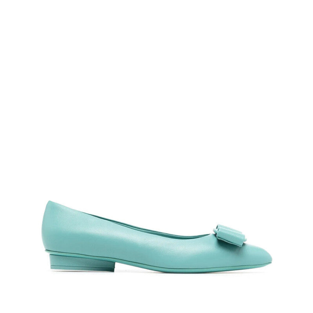 Salvatore Ferragamo Woman's Viva Bow Pointed-Toe Ballerina Flats