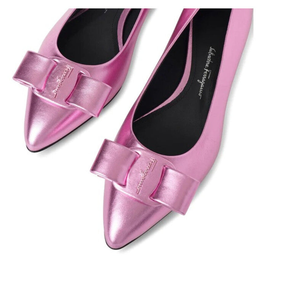 Salvatore Ferragamo Woman's Pink Viva Flats