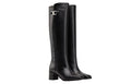 Salvatore Ferragamo Woman's Gancini Buckle Knee-High Black Boots