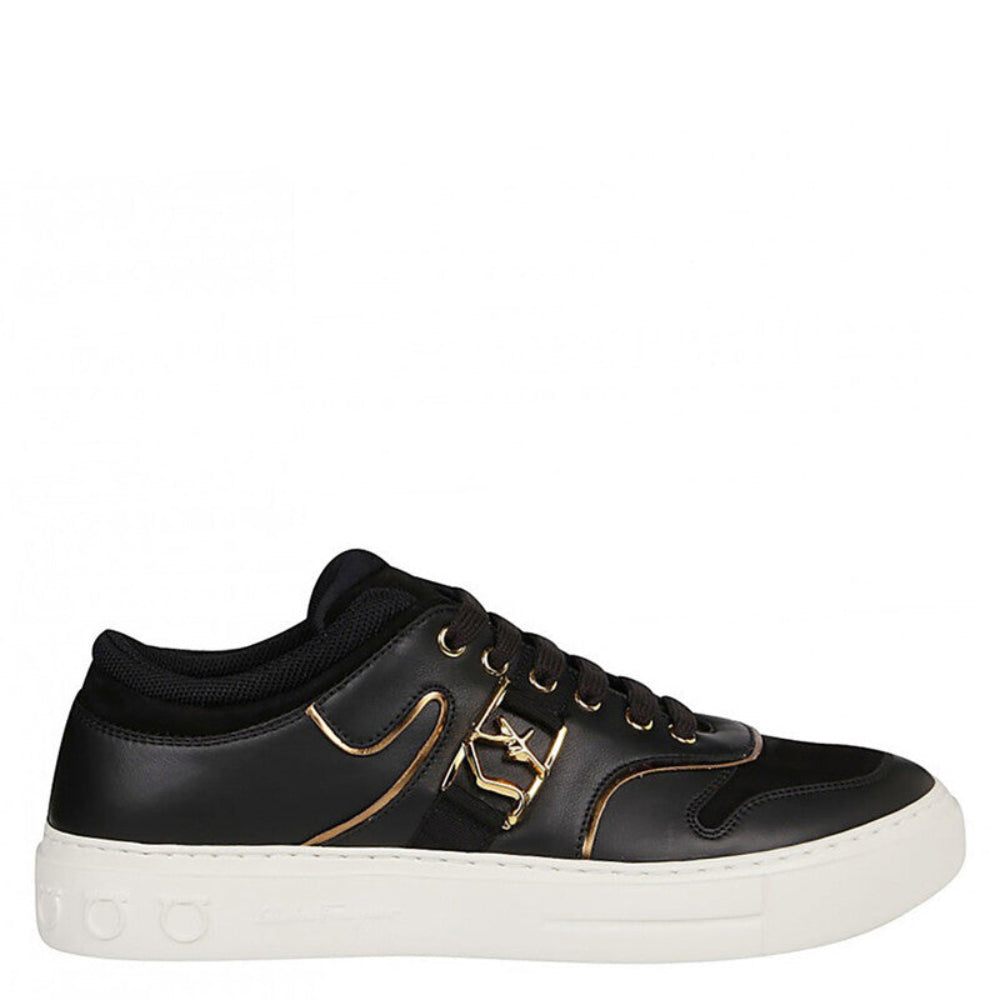 Salvatore Ferragamo Men's Black Low-Top Sneakers