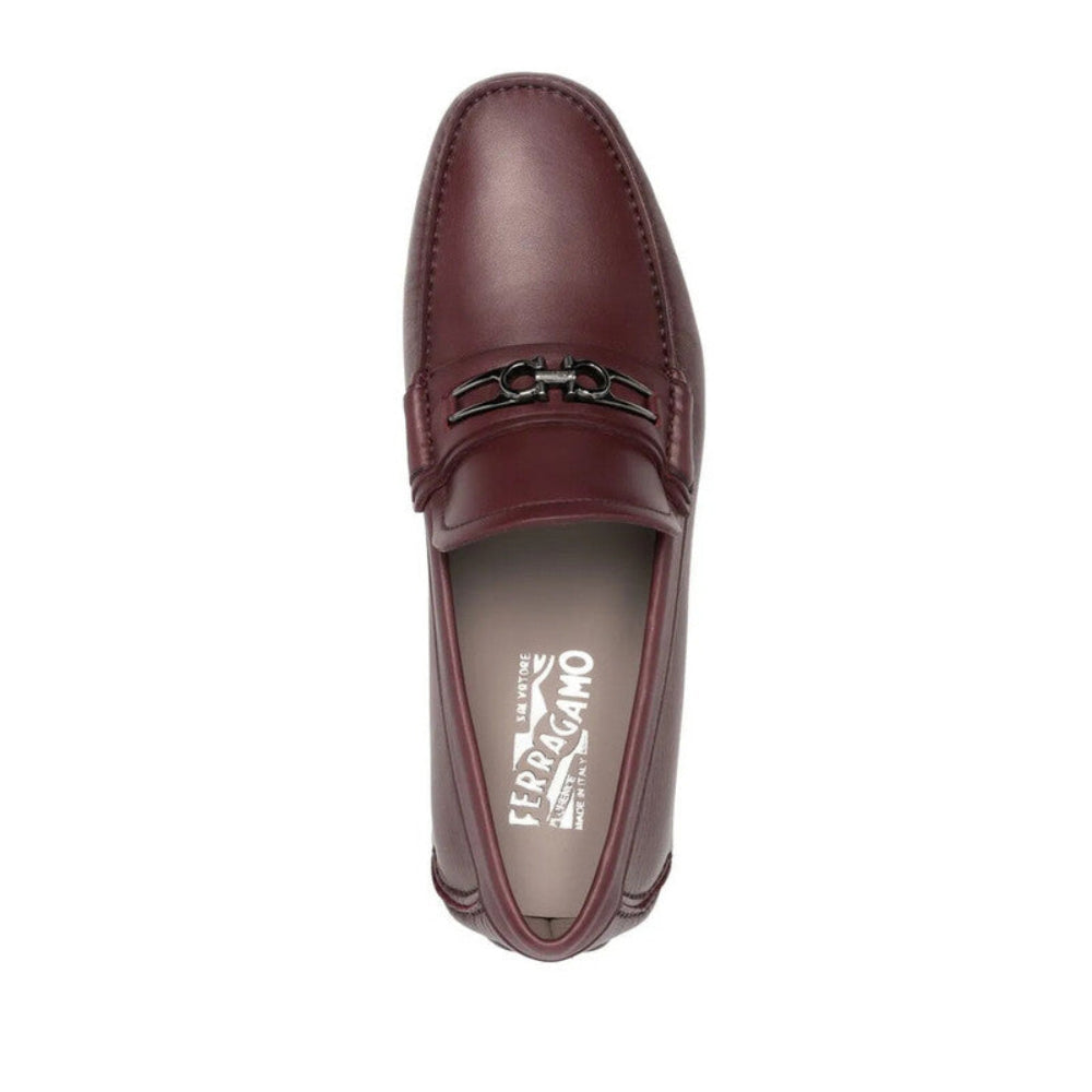 Salvatore Ferragamo Men's Nevada Gancini Leather Driver