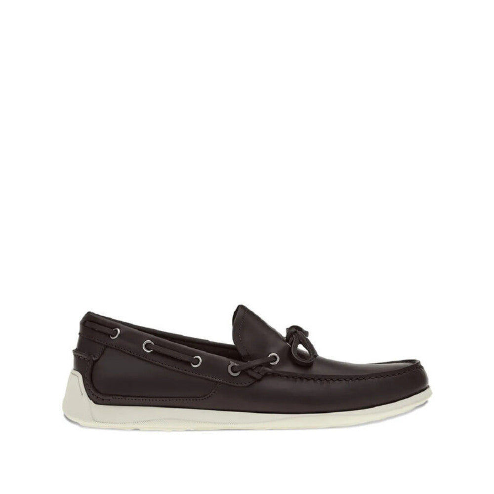Salvatore Ferragamo Men's Peppercorn Leather Boat Shoes