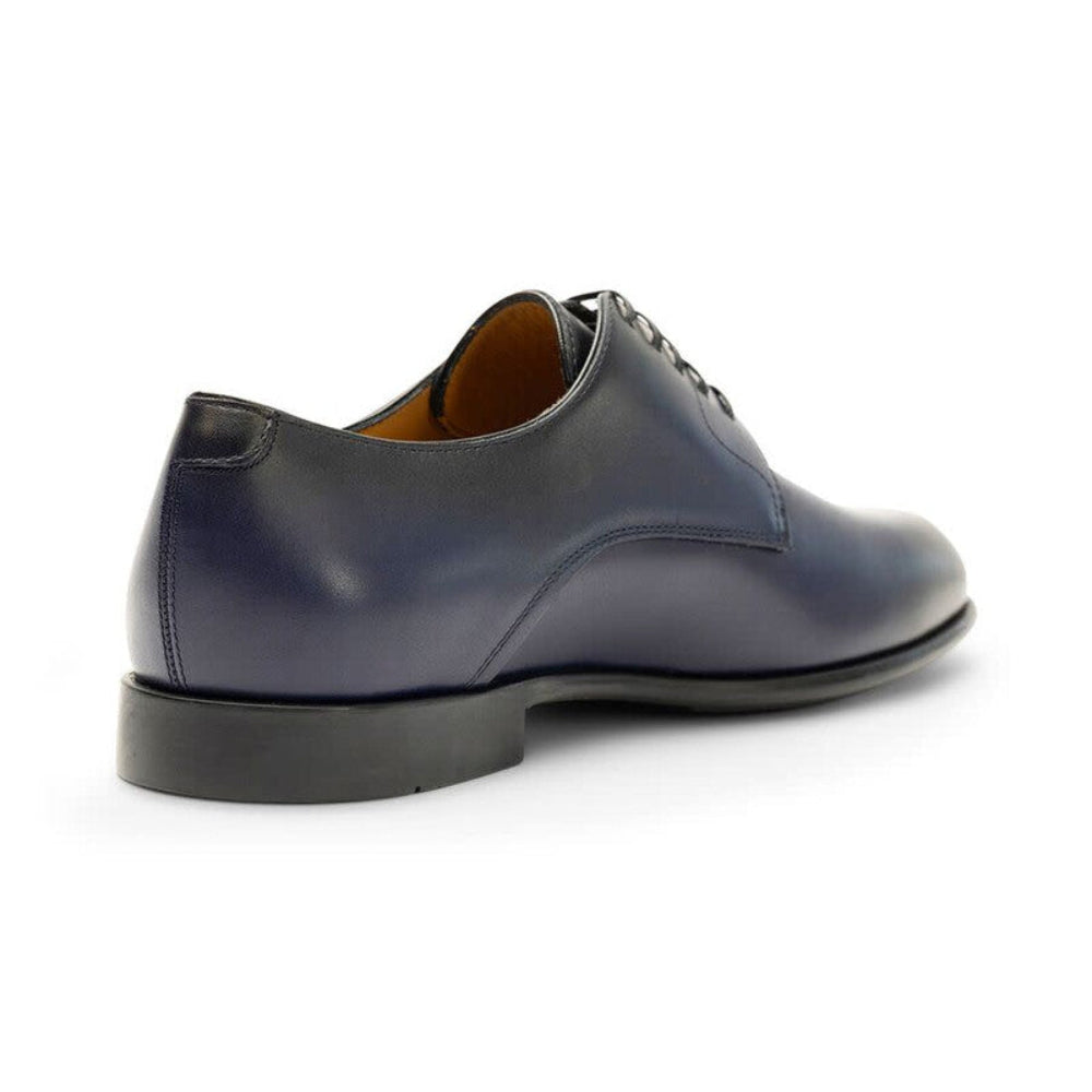 Salvatore Ferragamo Men's Blue Fosco Leather Derby Shoes