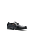 Salvatore Ferragamo Men's Black Gancini Leather Loafers