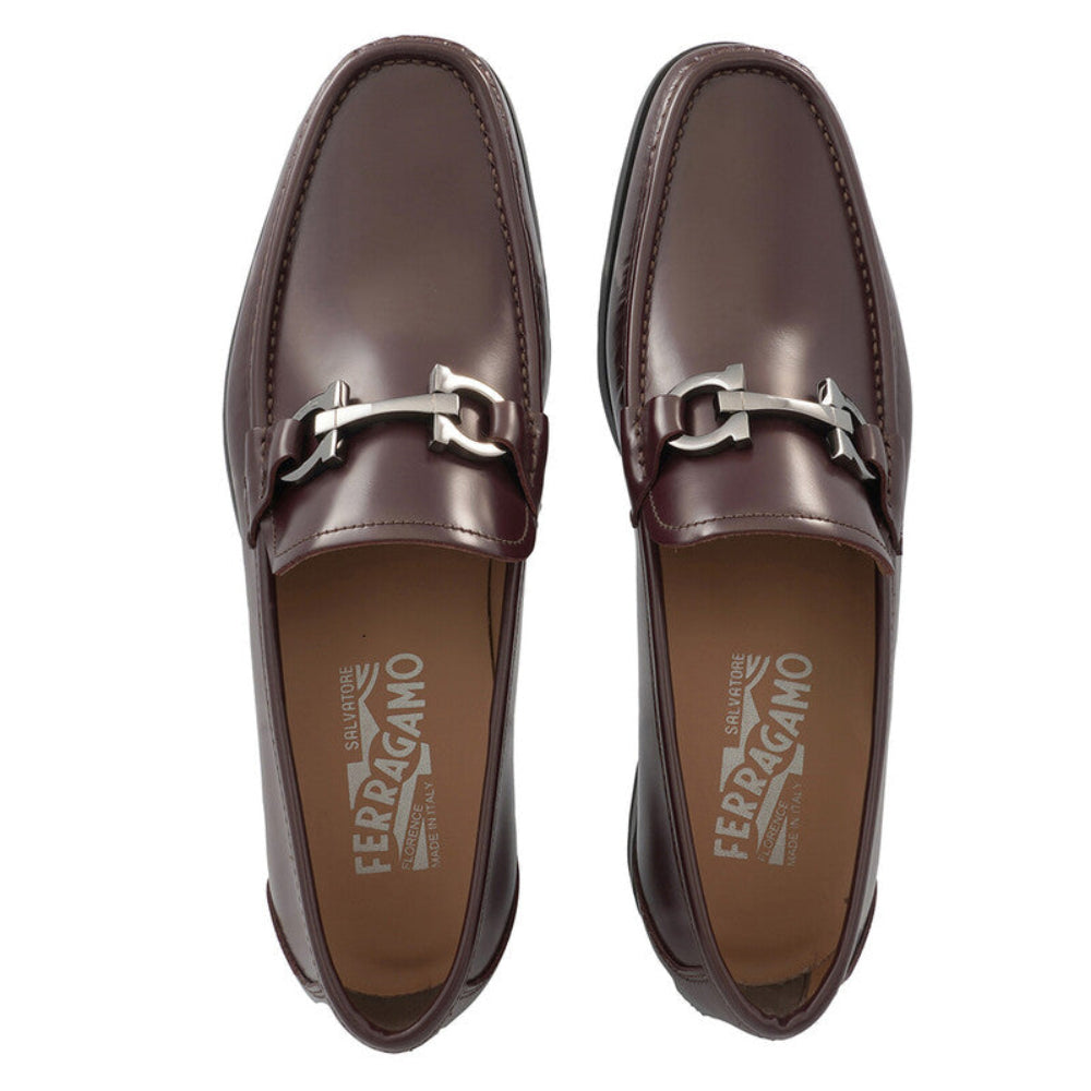 Salvatore Ferragamo Men's Gancini Leather Loafers