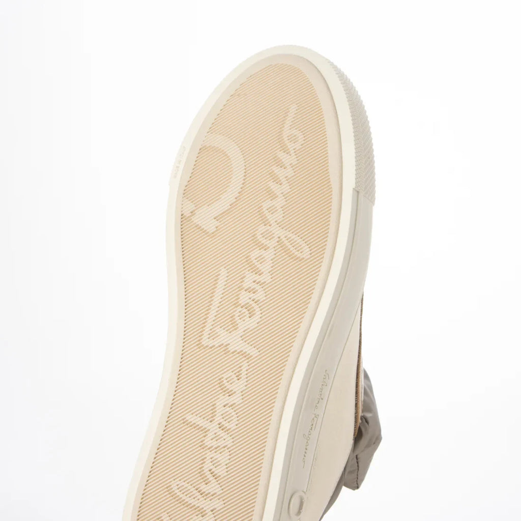 Salvatore Ferragamo Woman's Gancini Gold Metallic Platform Sneakers