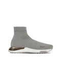 Salvatore Ferragamo Woman's Light Grey Ninette Sock Sneakers
