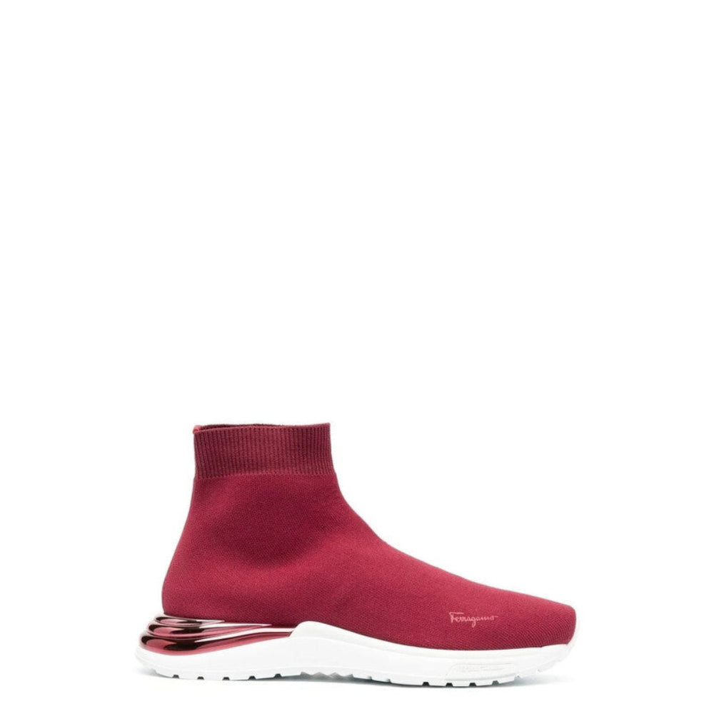 Salvatore Ferragamo Woman's Ninette High-Top Sock Sneakers