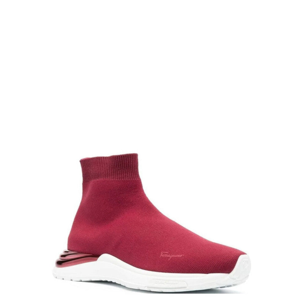 Salvatore Ferragamo Woman's Ninette High-Top Sock Sneakers