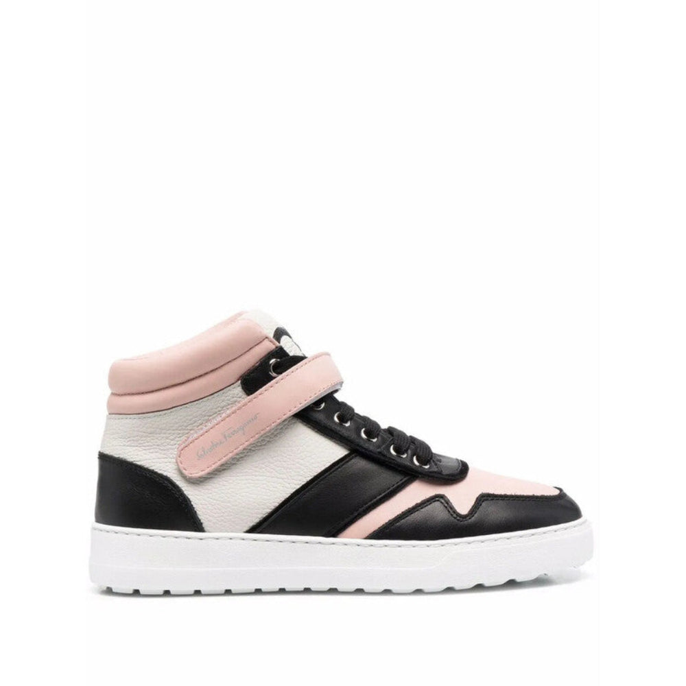 Salvatore Ferragamo Woman's Pink Low-Top Paneled Sneakers