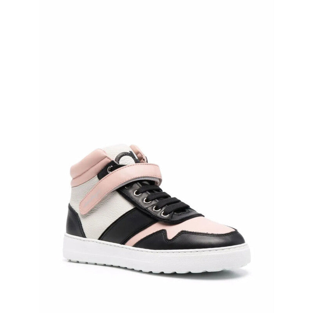 Salvatore Ferragamo Woman's Pink Low-Top Paneled Sneakers