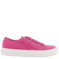 Salvatore Ferragamo Woman's Hot Pink Mediterr Canvas Sneakers