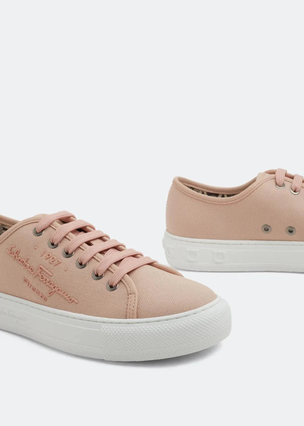 Salvatore Ferragamo Woman's Mediterr Canvas Low Top Sneakers