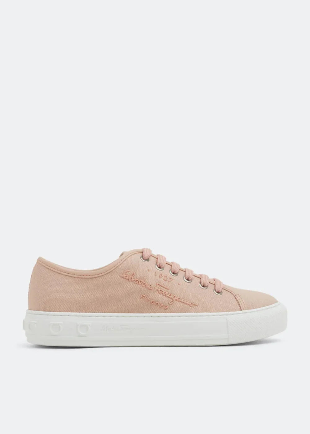 Salvatore Ferragamo Woman's Mediterr Canvas Low Top Sneakers