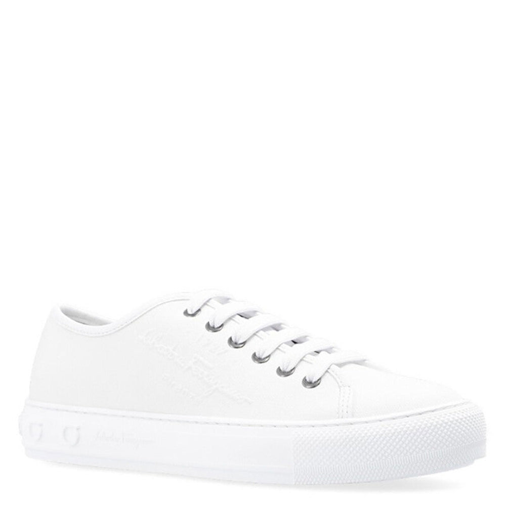 Salvatore Ferragamo Woman's Mediterr Canvas Low Sneakers