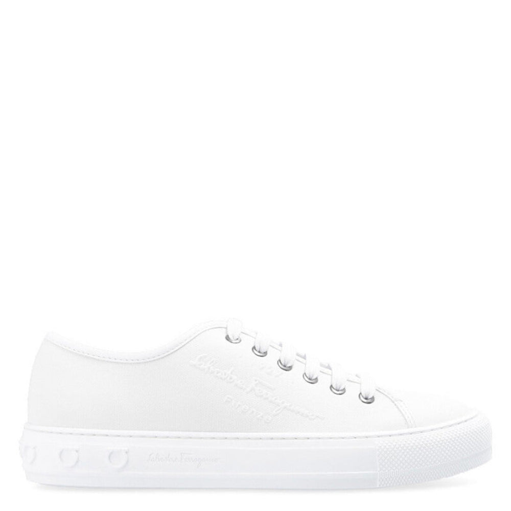 Salvatore Ferragamo Woman's Mediterr Canvas Low Sneakers