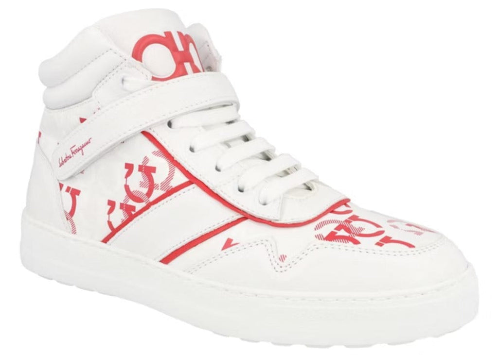 Salvatore Ferragamo Woman's Noe 2 High-Top Leather Sneakers