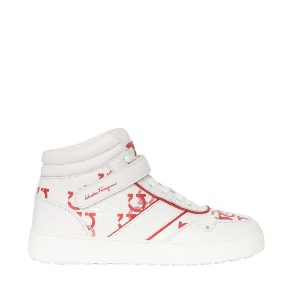 Salvatore Ferragamo Woman's Noe 2 High-Top Leather Sneakers