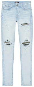 Amiri MX1 Camo Patch Jeans - Light Indigo