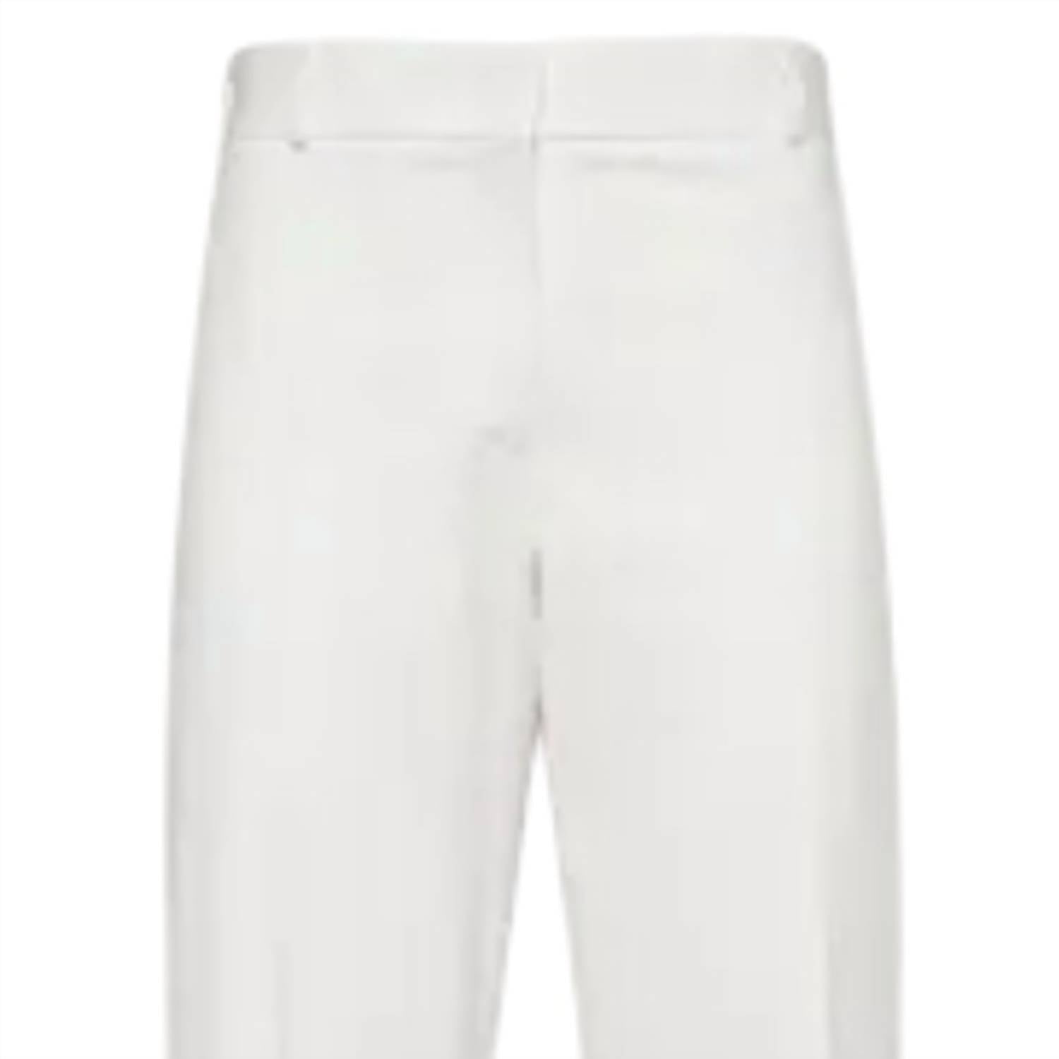 Salvatore Ferragamo Women's High Waist Cotton Trousers White